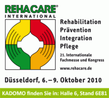 Rehacare 2010 - KADOMO in Halle 6, Stand 6E81.